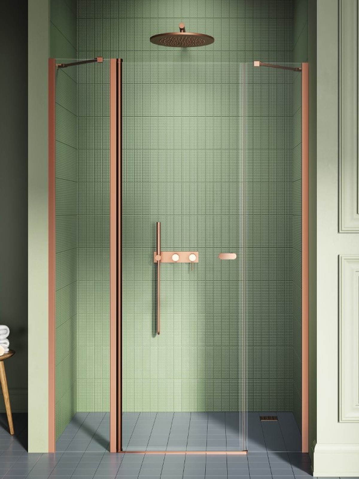 NEW SOLEO Copper Brushed ajtó+fix fixfallal