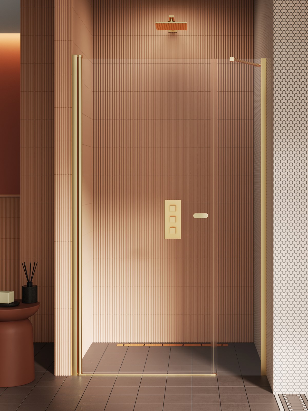 NEW SOLEO Gold Brushed ajtó fixfallal